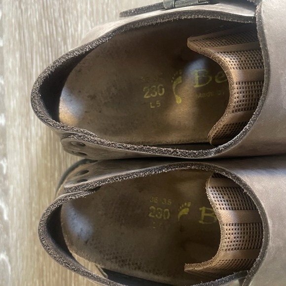 Birkenstock Betula Buckley Clog Size 5 Euro Brown Leather Mixed Media - Picture 5 of 11